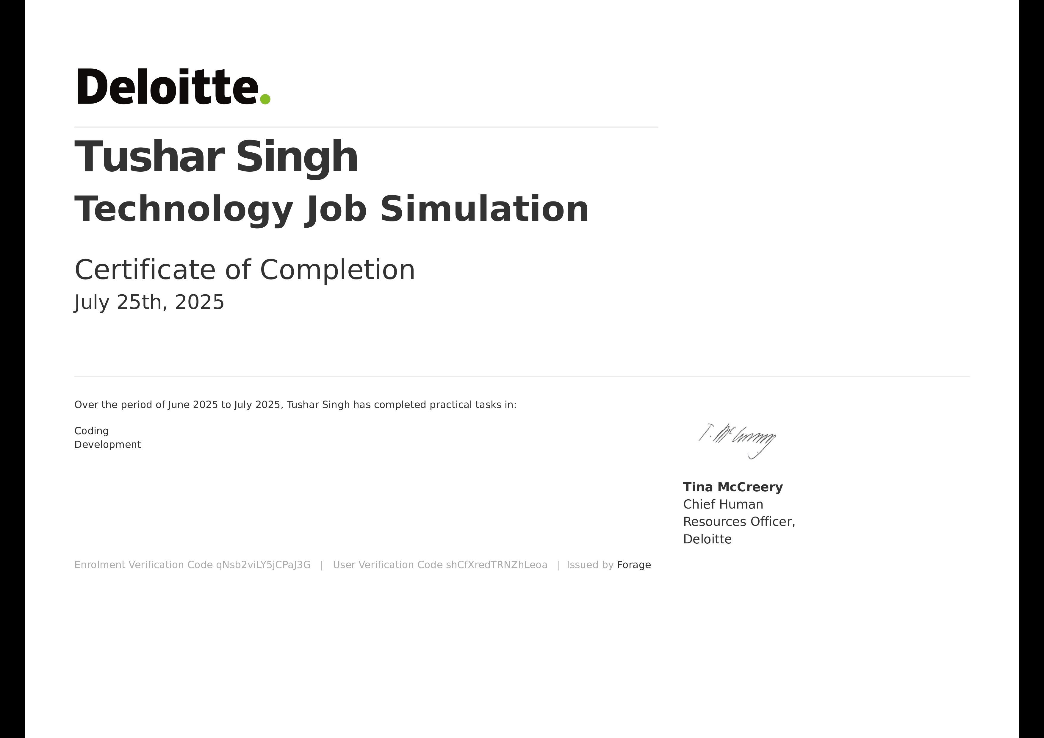 Technology  job Submission