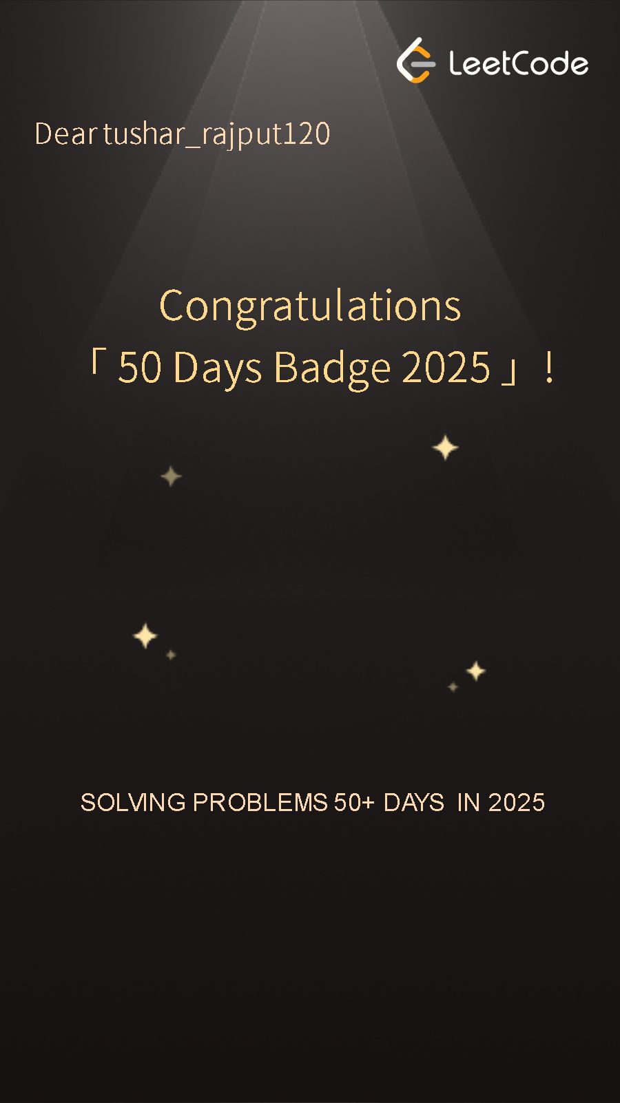 50 Days Badge