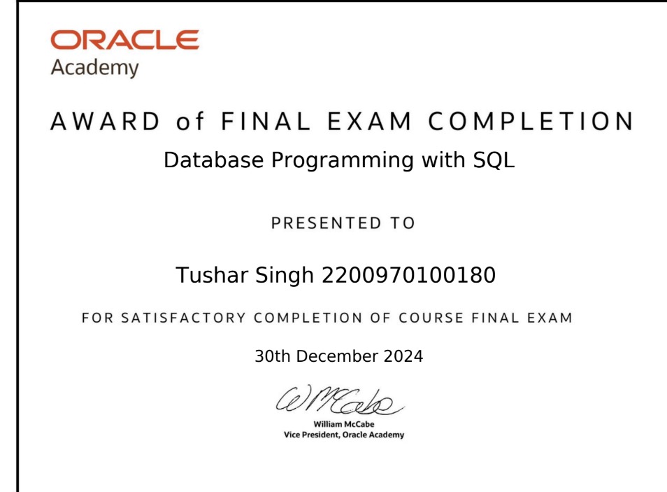 Database Programming 